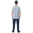 thumbnail image 2 of Intimo Men's 2 Piece Pajama Set Cotton/Poly Blend Jersey Knit Lounge Pants With Soft T-Shirt Top, 2 of 4