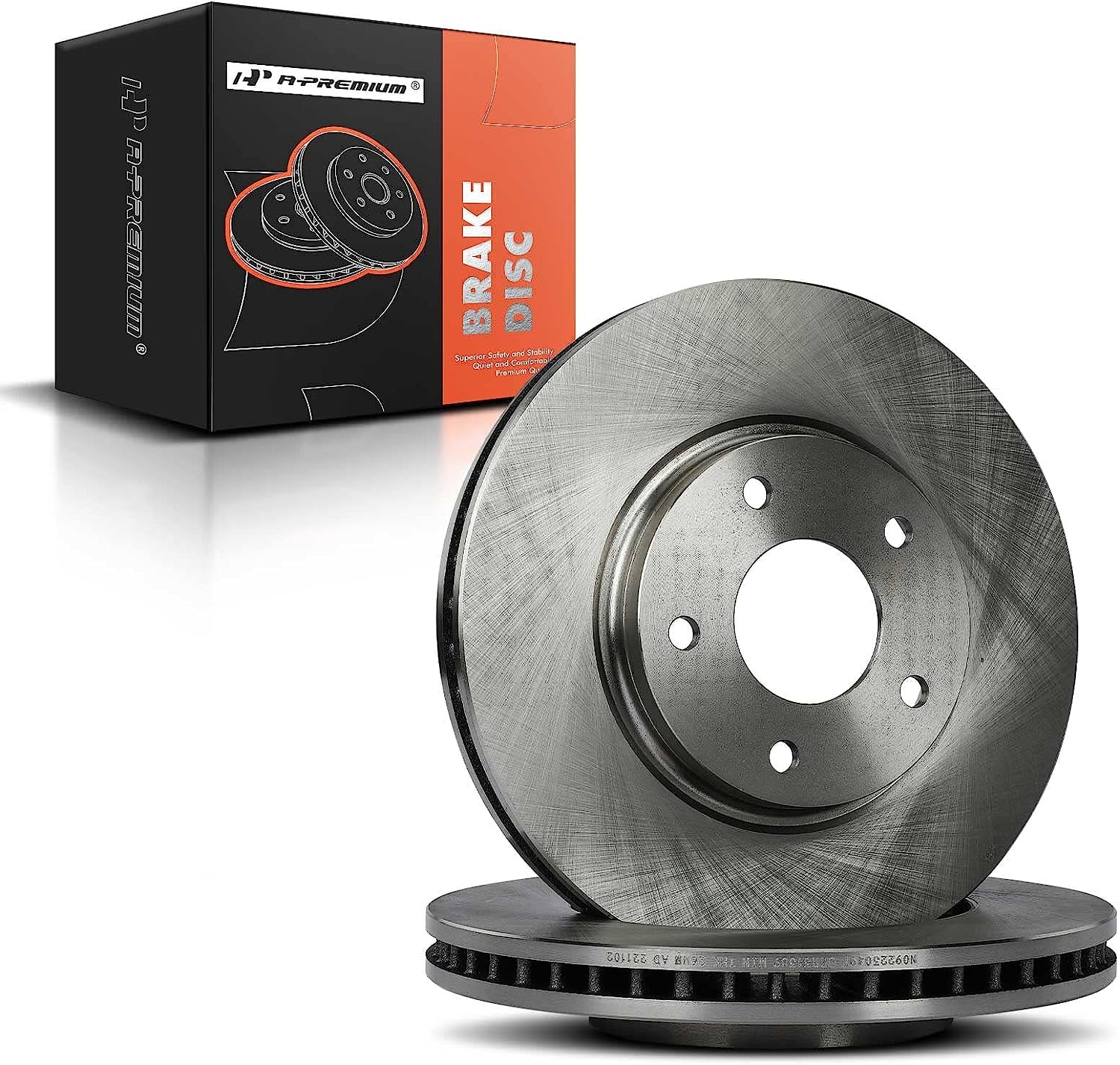 A-Premium Front Disc Brake Rotors Set Compatible with Nissan Quest 2004-2009 2011-2017 3.5L & INFINITI M45 2003-2004 4.5L, Q45 2002-2006 4.5L 2-PC Set