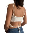 thumbnail image 5 of Wassery Women Juniors Crochet Knit Crop Cami Tops 3D Floral Halter Neck Knitted Crop Top Sleeveless Summer Cute Tops for Teen Girls, 5 of 6