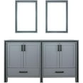 thumbnail image 4 of Lexora Home Ziva 60" Double Vanity with Mirrors in Dark Gray, 4 of 6