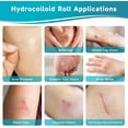 thumbnail image 3 of Hydrocolloid Roll for Wound Care, Extra Large Self-Adhesive Hydrocolloid Bandages, Cut-to-Size Patch, Ultra Absorbent & Waterproof, First Aid Kit Essential (2in*10ft), 3 of 9
