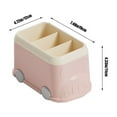 thumbnail image 4 of Usloyux Under $5 Pen Pencil Holder for Desk 3 Slots,Plastic Desk Organizer Compartments and Pencil Holders for Office and Home,Pen Holder Container Car-shape, 4 of 9