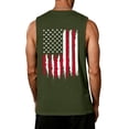 thumbnail image 5 of Youpwaven Men's 250th Anniversary USA Muscle Tank Top, 1776-2026 Double-Sided Graphic Tee, Staggered "USA" Front & Distressed Back Flag Performance Shirt, Landmark Year Celebration Vest, 5 of 5