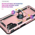 thumbnail image 3 of for Galaxy A32 5G Case,Samsung A32 5G Case, with HD Screen Protector,[Military Grade] Ring Car Mount Kickstand Hybrid Hard PC Soft TPU Shockproof Protective Case for A32 5G (Rose Gold), 3 of 14