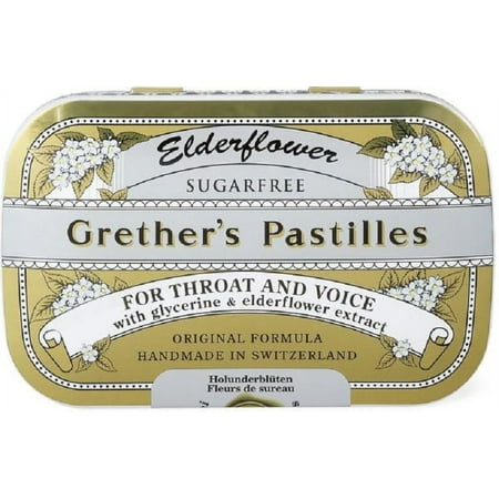 Grether's Pastilles Elderflower Sugar Free 2.125 oz. (24 Lozenges)
