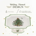 thumbnail image 3 of Spode Christmas Tree Footed Square Cake Plate - 6.5-Inch Holiday Cake Stand for Desserts, Cupcakes, and Treat Display - Made of Fine Porcelain with Iconic Christmas Tree Design, Dishwasher Safe, 3 of 7