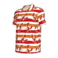 thumbnail image 2 of Rocae Red Lobster for Men's Short Sleeve Polo Shirt, Quick Drying Performance Moisture Wicking Sports Men's Golf Shirt Small, 2 of 9