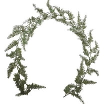 Hvmvliv Christmas Garland 61.02in Simulated Christmas Rattan Soft Green Norfolk Pine Needles Leaf Door Wall Window Hanging Home Fireplace Decoration Green