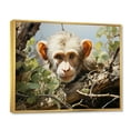 thumbnail image 2 of Designart "Mischievous Monkey Pastoral Green and Brown Monkey" Animals Floater Framed Wall Decor, 2 of 7