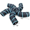 thumbnail image 4 of Cat Tunnel for Indoor Cats, 5 Way Cat Tubes and Tunnels Collapsible S-Shape Small Animal Tubes Kitty Tunnels Interactive Maze Cat Toy for Kitten Rabbit Ferret - 5 Way, 4 of 6
