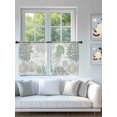 thumbnail image 4 of Sheer Curtains 45 Inch Length 2 Panels Set for Kitchen, Sage Green Coastal Semi Sheer Curtains for Windows, Coral Jellyfish Nautical Voile Window Treatments Rod Pocket Curtain, 4 of 7