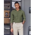 thumbnail image 2 of COOFANDY Mens Oxford Button Down Shirt Long Sleeve Regular Fit Work Casual Dress Shirts with Pocket, 2 of 6