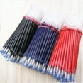 thumbnail image 3 of 100Pcs 0.5mm Black Blue Red Gel Pen Refills Smooth Writing Office Stationery Black Plastic, 3 of 6