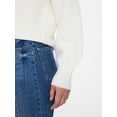 thumbnail image 5 of Time and Tru Women's Shaker Stitch Mock Neck Sweater, Midweight, Sizes XS-XXXL, 5 of 6