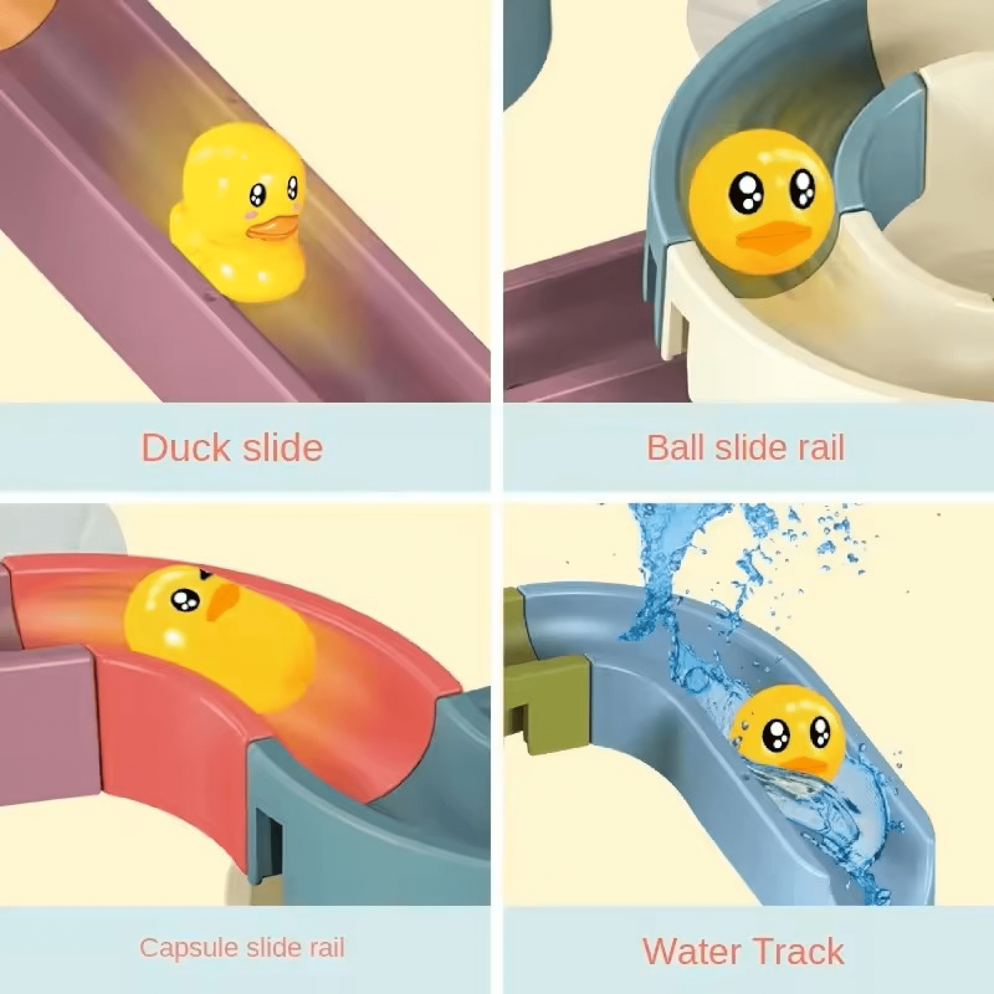 Bath Toys Duck Water Track, Building Kit Pool Toys for 6 7 8 Years Old Birthday Gifts