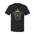 thumbnail image 2 of Wild Bobby, Brotherhood Biker Motorcycles Cross and Skull Pop Culture Men's Graphic T-Shirt, Black, Small, 2 of 3