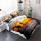 thumbnail image 2 of Juegos de Fundas Nórdicas 3Pcs Golden Sunset Sea Island Coconut Tree Bedding Sets with, 2 of 4