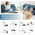 thumbnail image 4 of Eurhowing Bed Rest Reading Pillow with Memory Foam, 60"×20" Velvet Wedge Pillow for Headboard Support, Back Rest Pillow with Removable Cover, Blue, 4 of 7