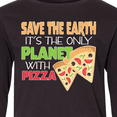 thumbnail image 4 of Inktastic Save the Earth. Its the Only Planet with Pizza. Long Sleeve Youth T-Shirt, 4 of 5