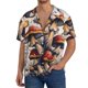 thumbnail image 1 of Balery Cute Forest Mushrooms Camisa Casual de Manga Corta con Botones para Hombre, Texturizada, Estilo Cubano, para Playa, Verano-4X-Large, 1 of 5