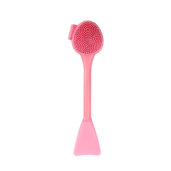 Double Ended Silicone Facial Cleansing Brush and Massage Applicator Tool for Deep Cleaning and Routine