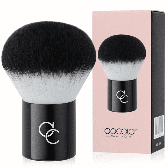docolor Small Kabuki Brush, No Shedding, Soft Vegan Bristles, Travel Size