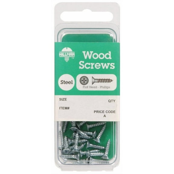 Hillman Wood Screws No. 6 X 3/4 " Phillips Flat Head