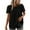 Black, variant on Uaswgudfs Womens Oversizes Summer Tops Crewneck Short Sleeve Shirts Casual Chiffon Blouses Flowy Lace Hem Trendy 2025
