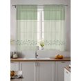 thumbnail image 4 of Sheer Curtains 72 Inches Long 2 Panels Set for Bedroom, Sage Green Botanical Semi Sheer Curtains for Windows, Spring Floral Leaf Voile Window Treatments Rod Pocket Curtain, 4 of 7