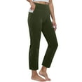 thumbnail image 4 of COMVALUE Women's Yoga Pants Wide Leg wiht Pockets High Waist Stretch Loose Casual Lounge Sweatpants (Army Green, S), 4 of 7