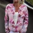 thumbnail image 2 of WTOBBY Women's Fashion Printed Long Sleeve Knitted Cardigan Button Down Jacket, Christmas Themed Soft and Warm Cardigan for Casual and Holiday Wear,Hot Pink 5XL, 2 of 7