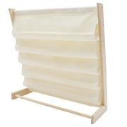 Miumaeov 6 Tiers Kids Book Rack Storage Bookshelf, 29.5x11.8x31.1inch Wooden Bookcase Children Book&Magazine Shelf Rack Organizer with 6 Canvas Shelves for Playroom and Children’s Room
