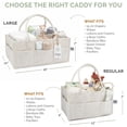 thumbnail image 3 of Parker Baby Co. Felt Diaper Caddy - Large Nursery Organizer with Removable Dividers, 3 of 7