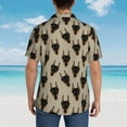 thumbnail image 3 of Lsque Cute Black Dog pattern Hawaiian Shirt for Men, Unisex Summer Beach Casual Short Sleeve Button Down Shirts-X-Large, 3 of 9
