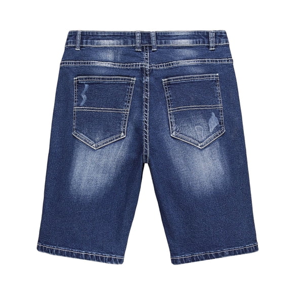 Ketyyh-chn99 Baggy Jeans for Men Y2K Streetwear Men's Slim Fit Stretch Denim Shorts Skinny Jean Shorts For Men Fashion Straight Comfort Flex Waist Short Size for XL,Blue