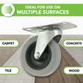 thumbnail image 2 of Super Sliders 2 inch Swivel Plate Caster 90 lb Load Capacity Thermoplastic Rubber (TPR), Non Marking – 1-Pack, 2 of 6