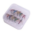 thumbnail image 3 of 10 señuelos artificiales para pesca con mosca, aparejos de pesca al aire libre, señuelos con anzuelos Talla 12, 3 of 9