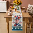 thumbnail image 2 of Independence Day Table Runner 70 Inches, American Flag Boots Red Flowers Retro Wooden Bed Runner Dresser Scarves Tabletop for Indoor Outdoor Parties/Ceremony/Banquet, 13" x 70", 2 of 9