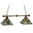 thumbnail image 3 of Meyda Tiffany 128216 30" L Reverse Painted Balsam Pine 2 Light Island Chandelier - Gold, 3 of 5