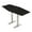 Black Cypress w/Silver Base, variant on Hexagon Bistro Height Meeting Table T-Shaped Metal Base 34x70 Bar Table