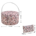 thumbnail image 4 of Cesta de costura SINGER redonda grande con kit de emergencia, color rosa, 4 of 9
