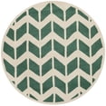thumbnail image 2 of SAFAVIEH Chatham Easton Zigzag Stripes Wool Area Rug, Teal/Ivory, 8' x 10', 2 of 6