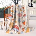 thumbnail image 2 of Red Mushroom Flower Light Pattern Blanket,Comfortable Soft Flannel Throw Blanket,All Season,Warm Lightweight Blankets for Sofa Bed Couch Living Room Chair,60"x80", 2 of 4