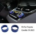 thumbnail image 3 of For Toyota Corolla 2019-2021 Blue Aluminum Central Console AC Knob Cover Trim, 3 of 11