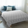 thumbnail image 4 of Gray Ombre Blanket Soft Cozy Warm Throw Blanket for Couch, Plush Fuzzy Flannel Fleece Blankets for Sofa, Modern Geometric Abstract Rhombus Striped Bed Blankets Lightweight Gifts for Women, 40"x60", 4 of 9