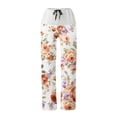 thumbnail image 3 of WILLBEST Pantalones Casuales de Cintura Alta Para Mujer, Cintura Elástica, Corte Holgado, Pantalones de Yoga Con Bolsillos, Pantalones Largos Estampados Elegantes, Cómodos Para Uso Diario 195 Grande, 3 of 5