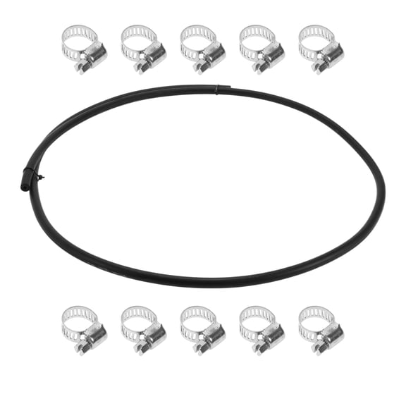 Unique Bargains 1/8" Fuel Line Kit 5.01ft Vacuum Hose Automotive Fuel Hose with 10 Clamps 1 Set