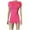 Hot Pink, variant on Kaemgyyd Bodycon Dresses for Women Fashion Short Sleeve Mock Neck T Shirt Dress Plus Size Basic Ribbed Slim Mini Dress