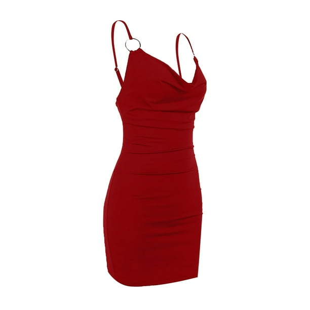 Generic Womens Dress Sleeveless Spaghetti Strap Bodycon Dress For Beach XL  @ Best Price Online