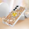 thumbnail image 5 of Funda para Samsung Galaxy S24 Plus 5G con Brillo Líquido Flotante, Purpurina, Parachoques y Anillo Giratorio Soporte, 5 of 5